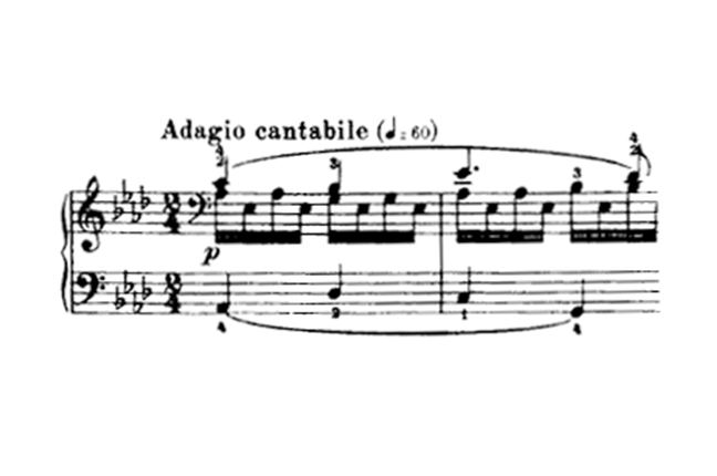 segundo movimento sonata para piano número 8
