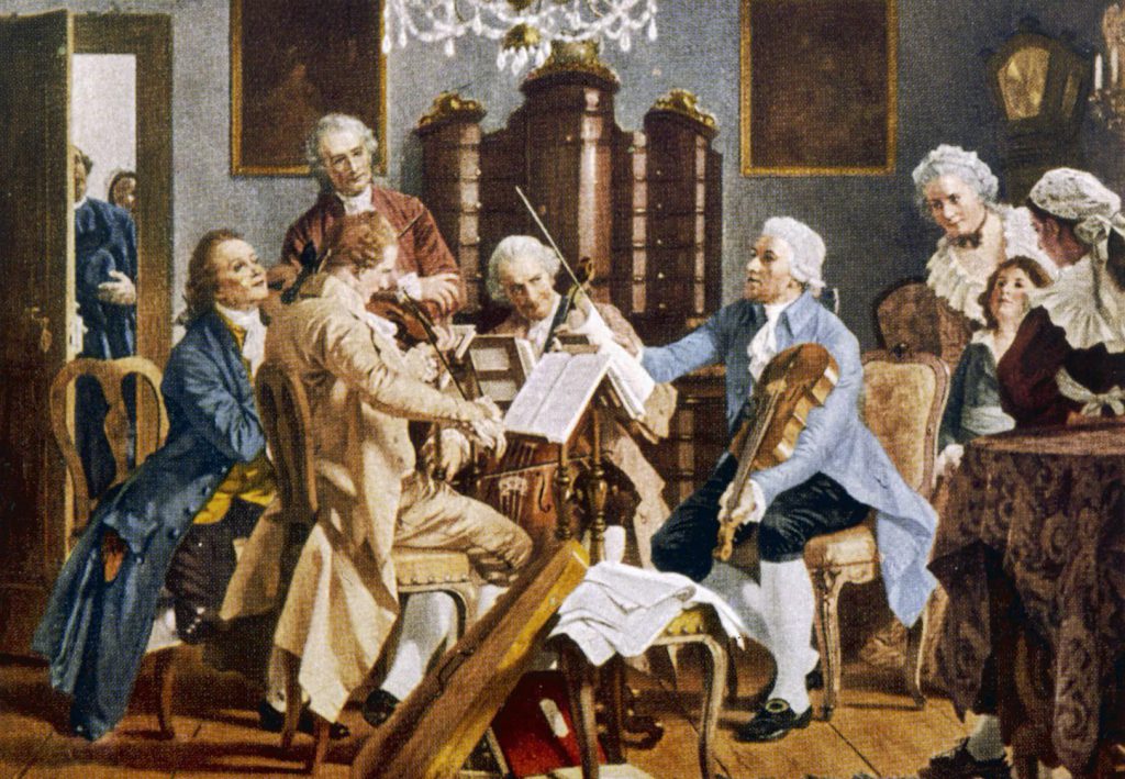Franz Joseph Haydn tocando com amigos
