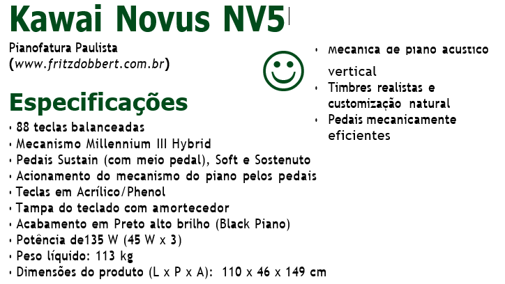 Especificações Novus NV5