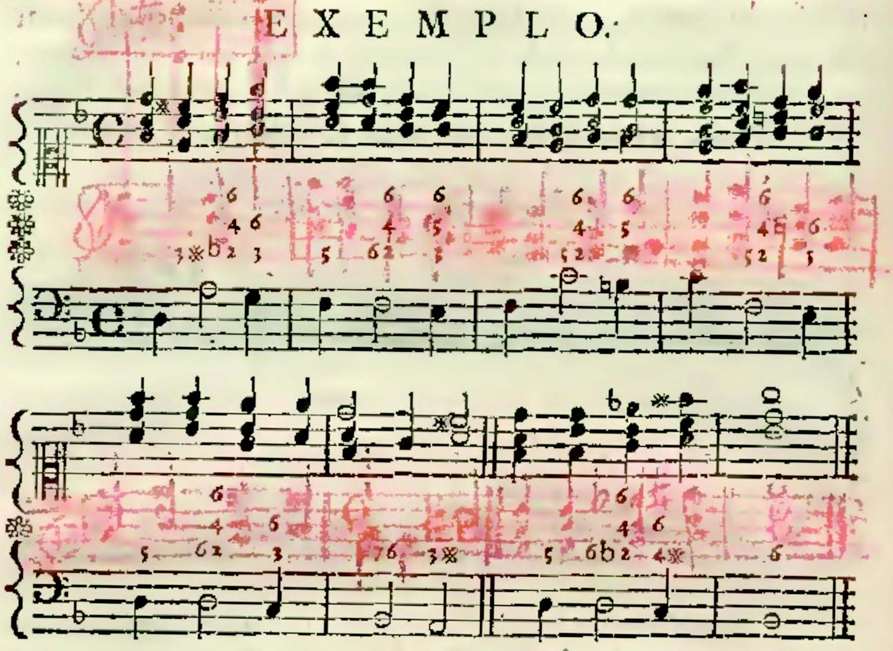 Partitura de um baixo contínuo