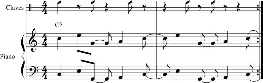 Partitura de Montuno no Piano